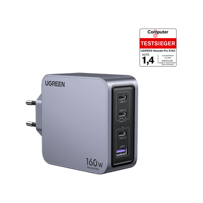 UGREEN Nexode Pro USB-C Ladegerät (160W, 4-Ports, GaN)