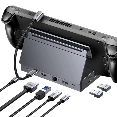 UGREEN Steam Deck Dockingstation (9-IN-1,m4K@60Hz) mit verstellbarem Ständer
