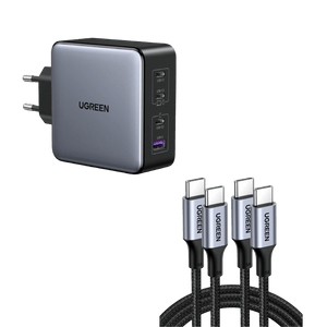 UGREEN Set-Angebot: Nexode X 160W 4-Ports Ladegerät + 100W USB-C Kabel*2 (1M)