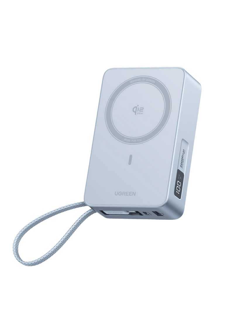 UGREEN MagFlow Magnetische Powerbank (20000mAh, Qi2 25W, MagSafe-kompatibel)
