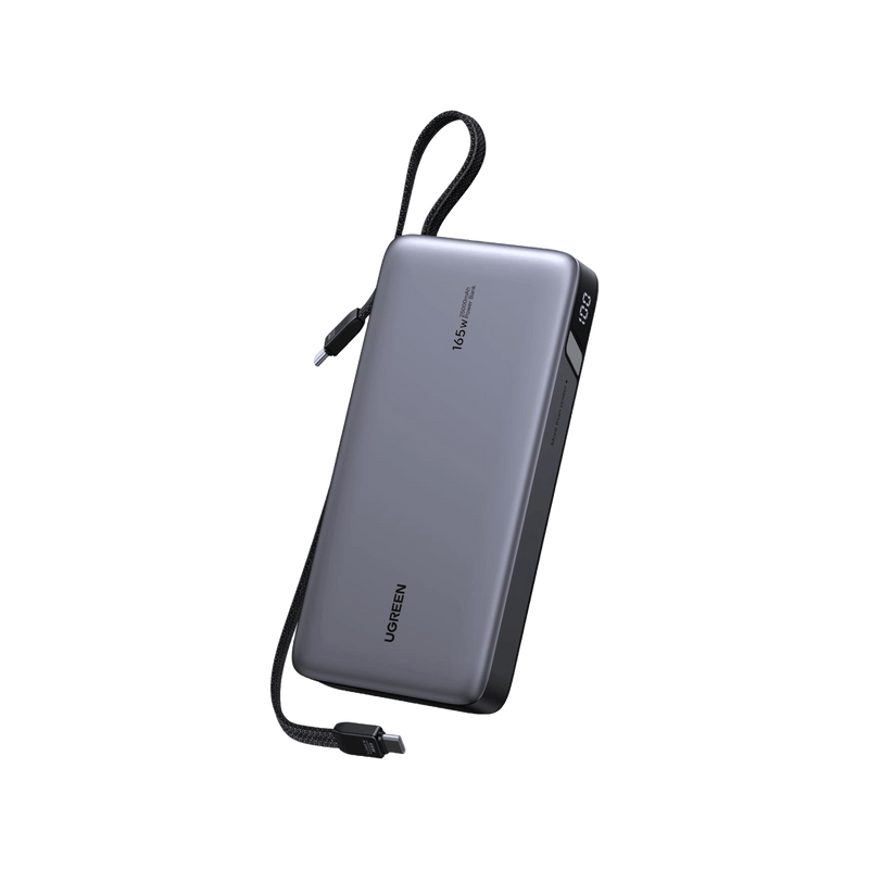 UGREEN Nexode Powerbank (25000mAh, 165W, 2 integrierte USB-C Kabel)