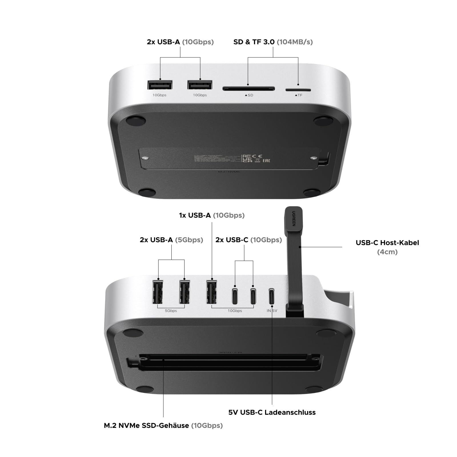 Thunderbolt Design and Features Ugreen Mac Mini Design and Features