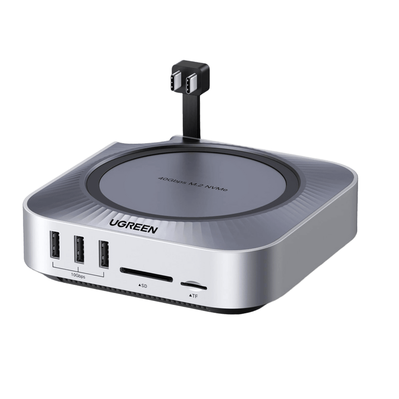 UGREEN Mac Mini M4 Dock mit M.2-NVMe-SSD-Gehäuse (40Gbit/s, 5x10Gbit/s USB, 8K HDMI)