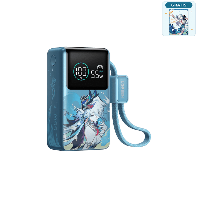UGREEN Nexode Pro Honkai: Star Rail Edition Powerbank (10.000 mAh, 55 W, integriertes USB-C-Kabel)