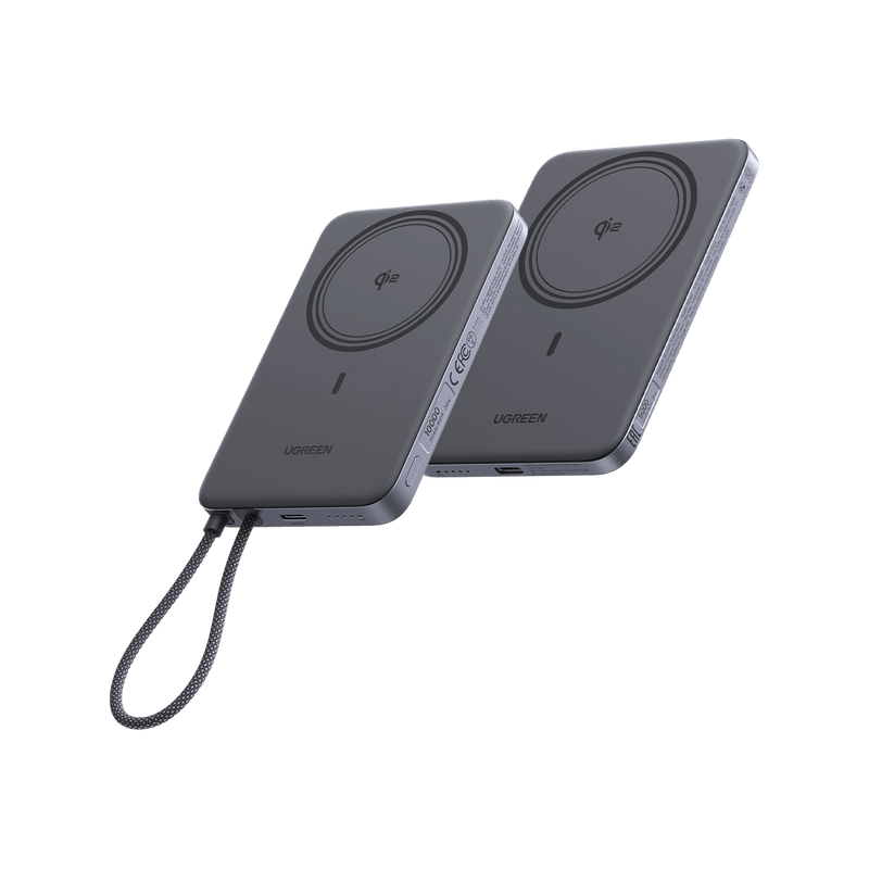 UGREEN MagFlow Air Powerbank-Bundle (10.000 mAh + 5.000 mAh, Qi2 15 W)