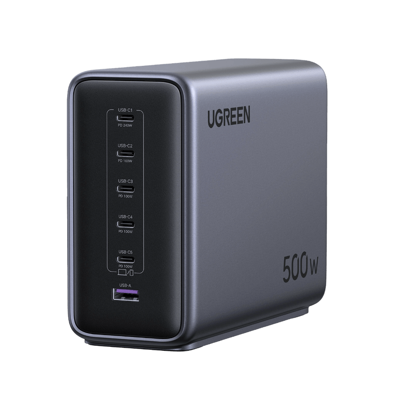 UGREEN Nexode Schnell-Ladegerät (500W, 6-Port, GaN)