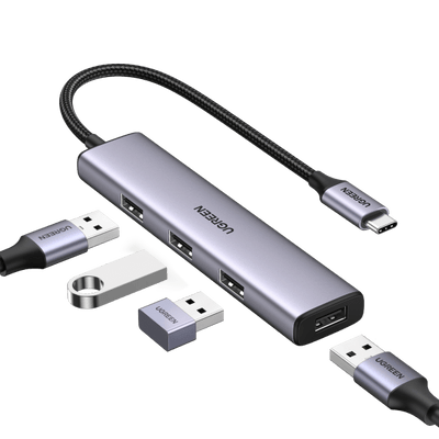 UGREEN Ultra Slim USB C Hub mit 4 Port USB 3.0