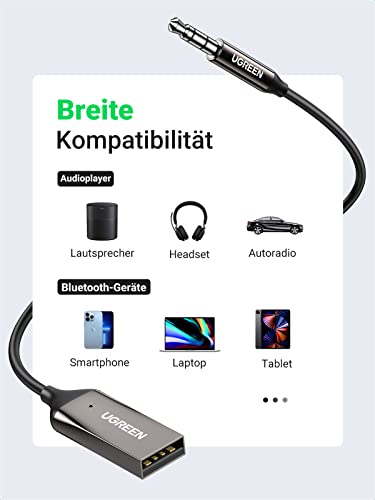 Kaufe Bluetooth Aux Adapter Dongle USB auf 3,5 mm Klinke Auto Audio Aux  Bluetooth 5.0 Freisprecheinrichtung für Autoempfänger BT Sender