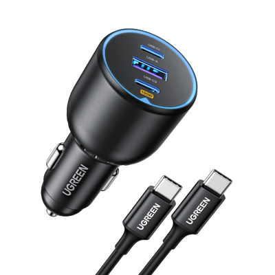 UGREEN USB-C Autoladegerät (130W, 3-Ports)