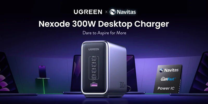 UGREEN hat das weltweit erste 300 W GaNFast Desktop-Ladegerät mit 5 Anschlüssen vorgestellt - UGREEN DE