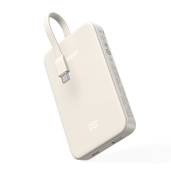 UGREEN 10000 mAh PD 20 W Powerbank mit integriertem USB-C-Kabel