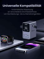UGREEN 48000mAh 300W Tragbare Powerbank bietet als powerbank eine universelle Kompatibilität mit automatischer Anpassung an unterschiedliche Strombedürfnisse von Hochleistungs- bis zu Kleinstromgeräten.
