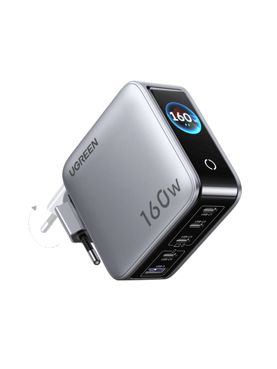 [NEU] UGREEN Nexode Pro 160 W Ladegerät (5-in-1, Smart Display, 140 W Max, GaN)