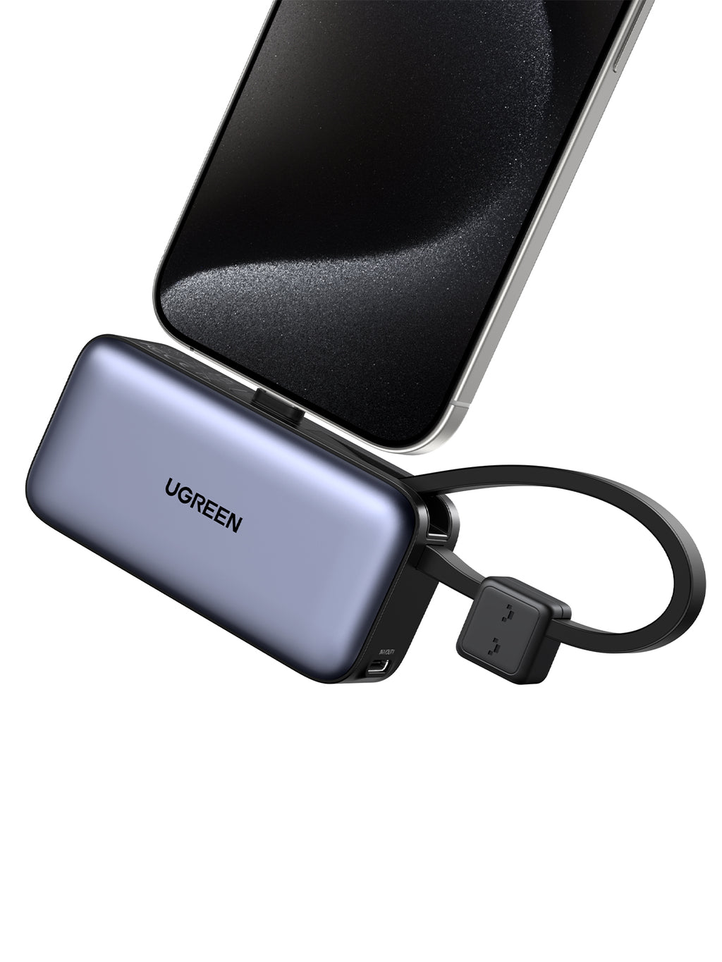 UGREEN Powerbank (5000mAh, 22.5W, integriertem USB-C Kabel)