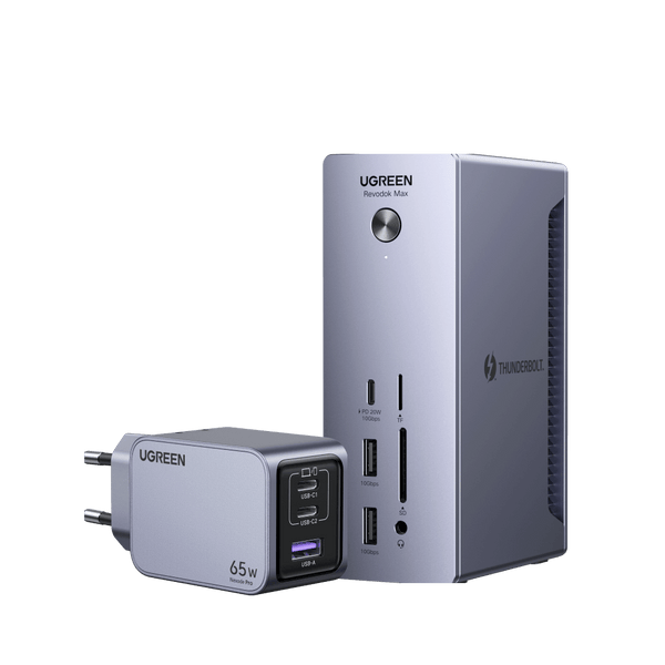 UGREEN-Set: Revodok Max 213 Dockingstation + 65 W Nexode Pro Ladegerät