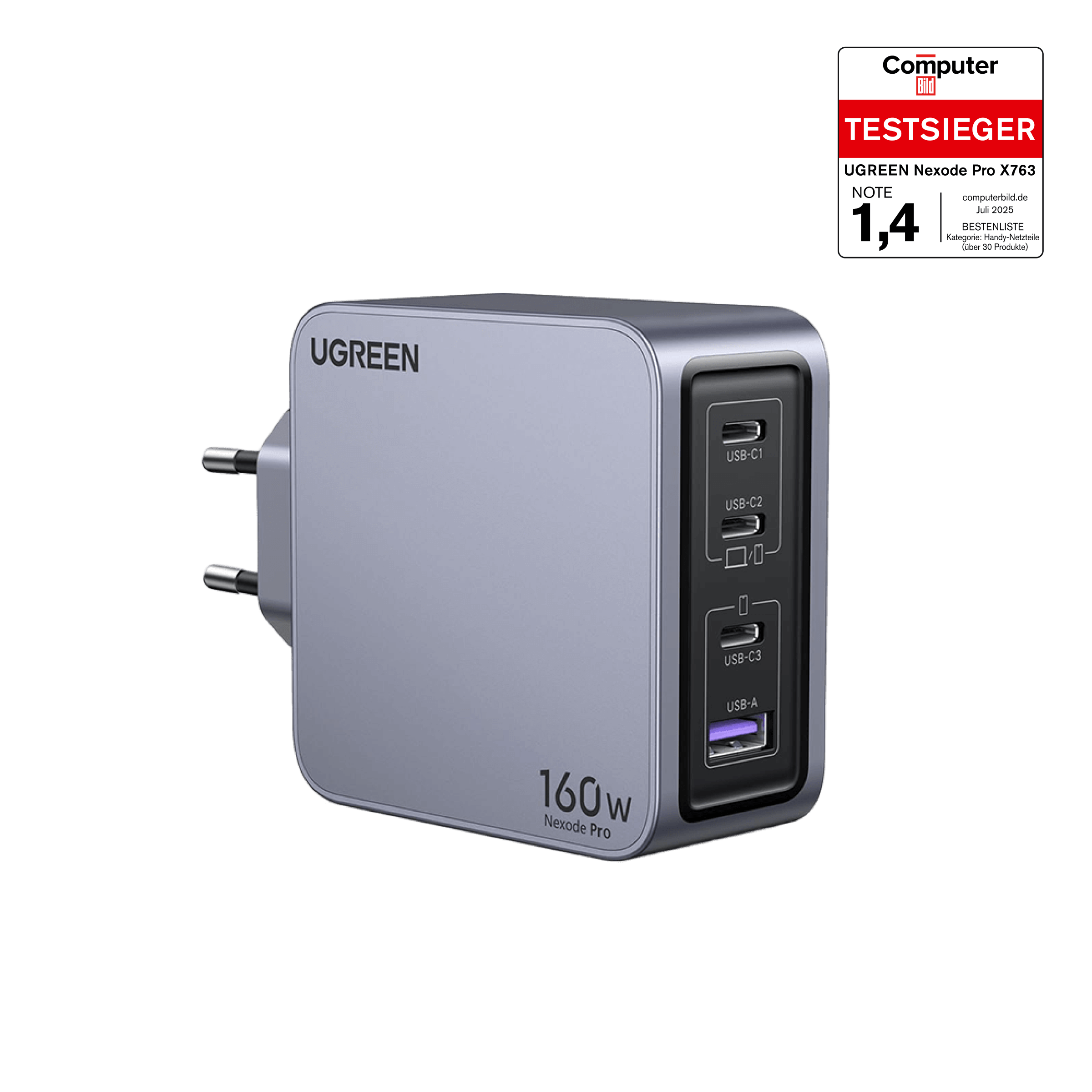 UGREEN Nexode Pro USB - C Ladegerät (160W, 4 - Ports, GaN) - Ladegerät