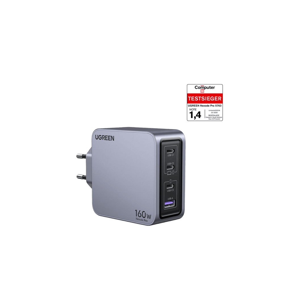 UGREEN Nexode Pro USB-C Ladegerät (160W, 4-Ports, GaN) - Ladegerät