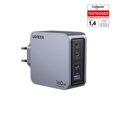 UGREEN Nexode Pro USB-C Ladegerät (160W, 4-Ports, GaN)