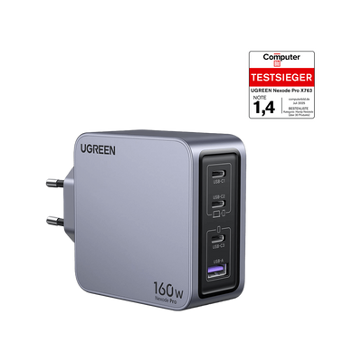 UGREEN Nexode Pro USB-C Ladegerät (160W, 4-Ports, GaN)