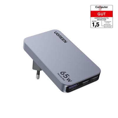 UGREEN Nexode Pro Ultra-Slim USB-C Ladegerät (65W, 3-Ports, GaN)