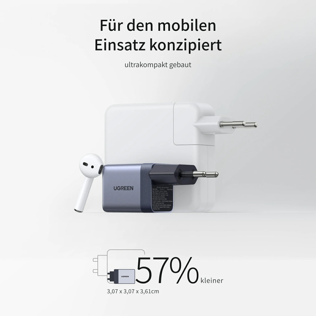 UGREEN Nexode Air USB - C Ladegerät (45W, GaN, Klappstecker) - Ladegerät
