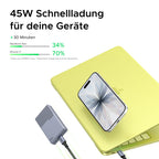 UGREEN Nexode Air Slim Ladegerät (65W, 3 - Port, Klappstecker) - Ladegerät