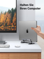 UGREEN Vertikaler Laptopständer mit Thermischer Basis (Grau)