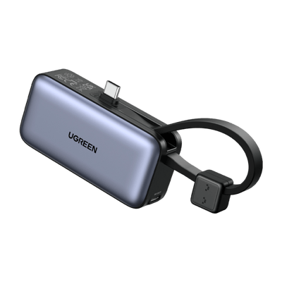 UGREEN Powerbank (5000mAh, 22.5W, iintegriertes USB-C Kabel)