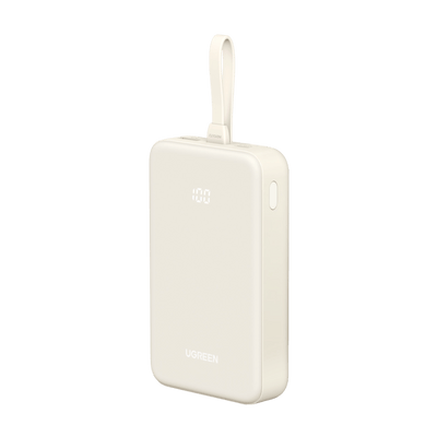 UGREEN 20000 mAh 22.5 W Powerbank mit integriertem USB-C-Kabel