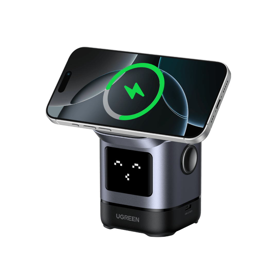 UGREEN Uno Magnetisches Kabelloses Ladegerät (15W, 2-IN-1)
