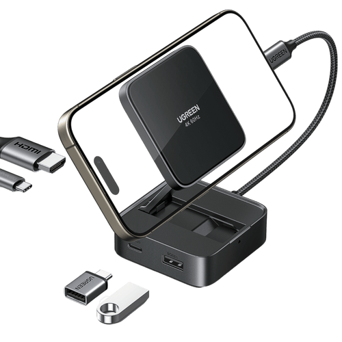 UGREEN Magnetischer USB-C Hub (4-in-1, Faltbarer, 5Gbps, 4K60Hz, 100W)