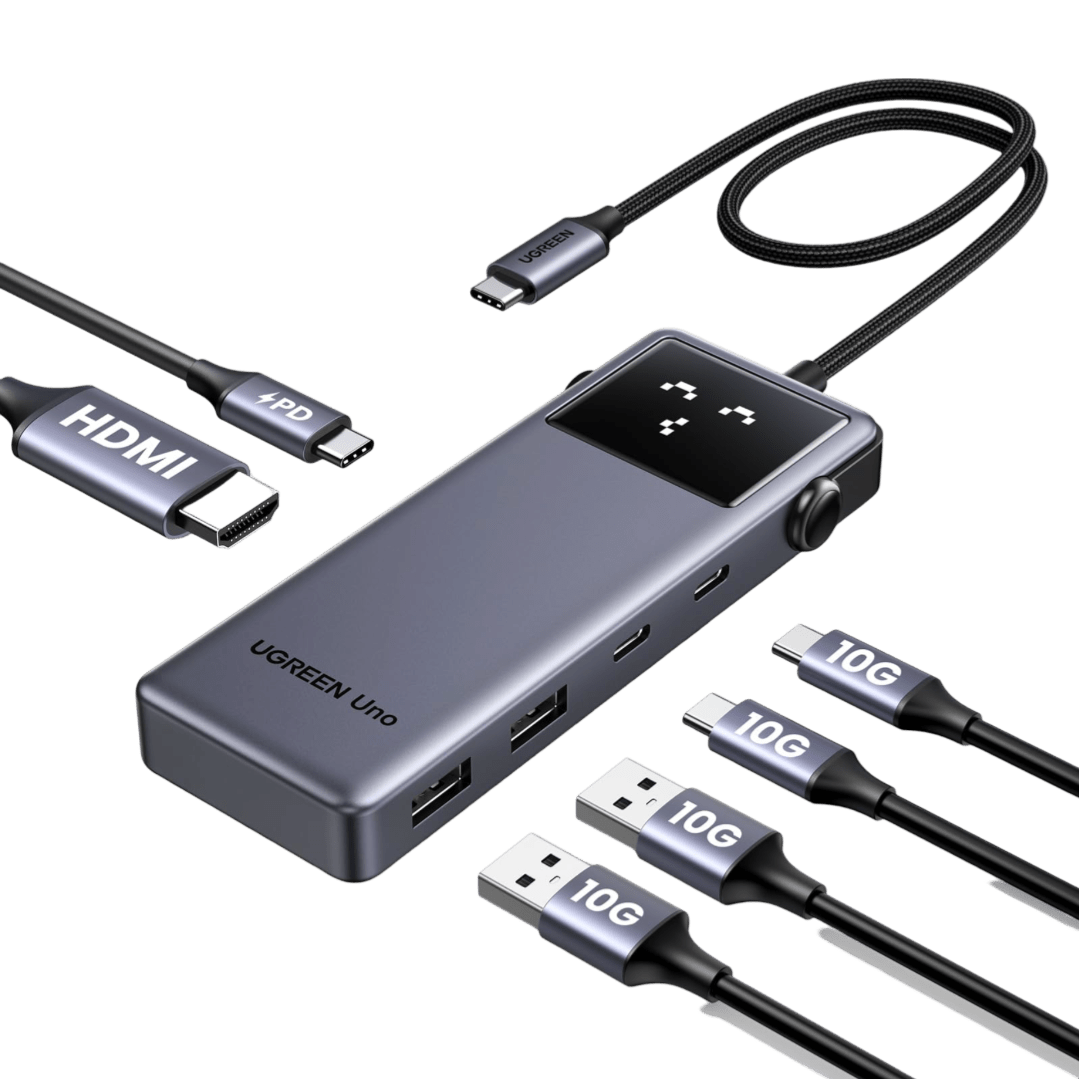 UGREEN Uno USB-C Hub (6-in-1, 10Gbps, 4K@60Hz)