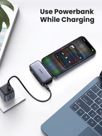 UGREEN Eingebaute USB-C Powerbank (5000mAh, 22.5W) mit LED-Anzeige