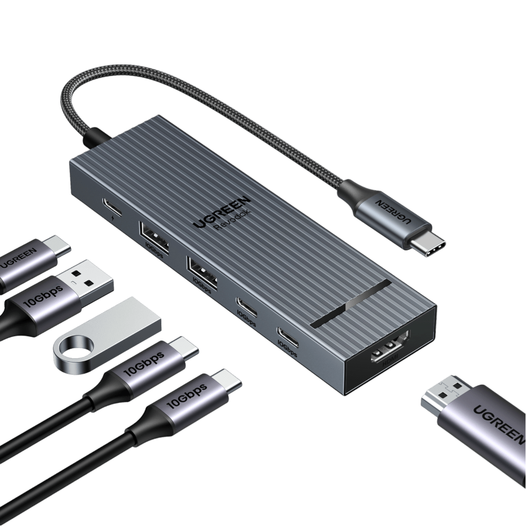 UGREEN Revodok Pro USB-C Hub (10Gbps, 6-IN-1, 4K@60Hz)