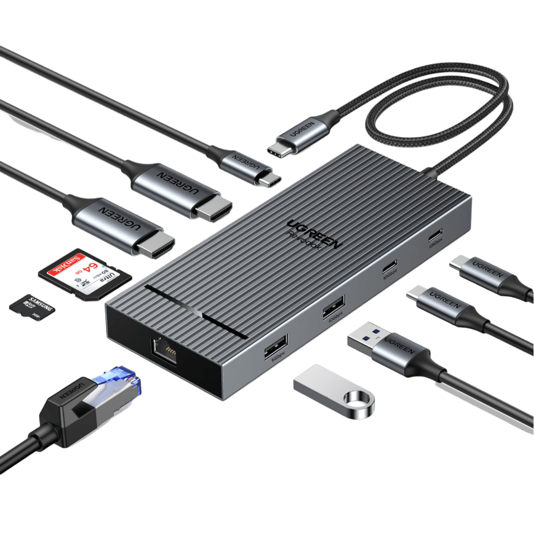 UGREEN Revodok Pro USB-C Hub (10-IN-1, Dual 4K@60Hz, 10Gbps)