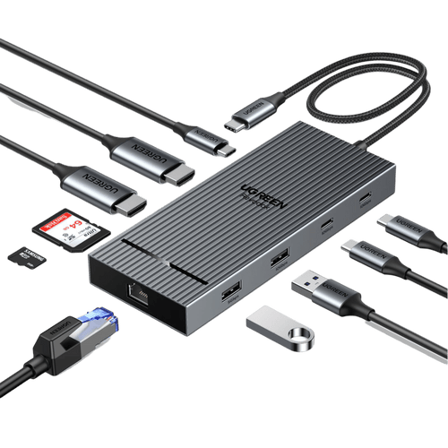 UGREEN Revodok Pro USB-C Hub (10-IN-1, Dual 4K@60Hz, 10Gbps)