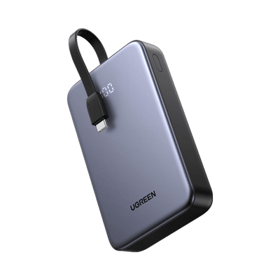 UGREEN 20000 mAh 22.5 W Powerbank mit integriertem USB-C Kabel