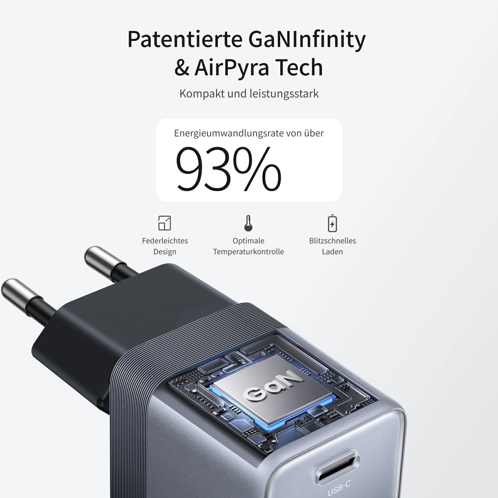 UGREEN Nexode Air USB - C Ladegerät (45W, GaN, Klappstecker) - Ladegerät