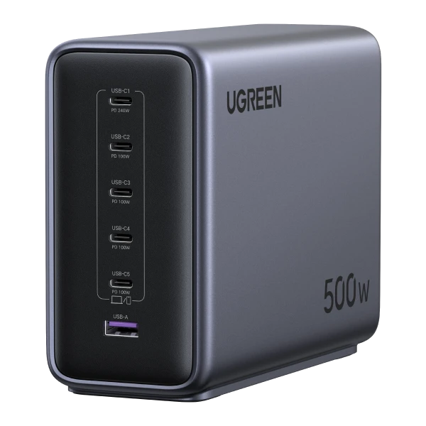 UGREEN Nexode 500W 6-Port GaN Desktop Schnell-Ladegerät