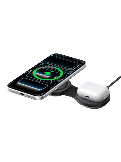 UGREEN MagFlow Magnetisches Kabelloses Ladegerät (2-in-1, klappbar, Qi2 25 W, 30 W USB-C-Eingang) - Ladegerät