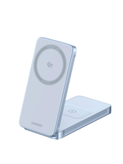 UGREEN MagFlow 2-in-1 Magnetisches kabelloses Ladegerät 25W (MagSafe-kompatibel)