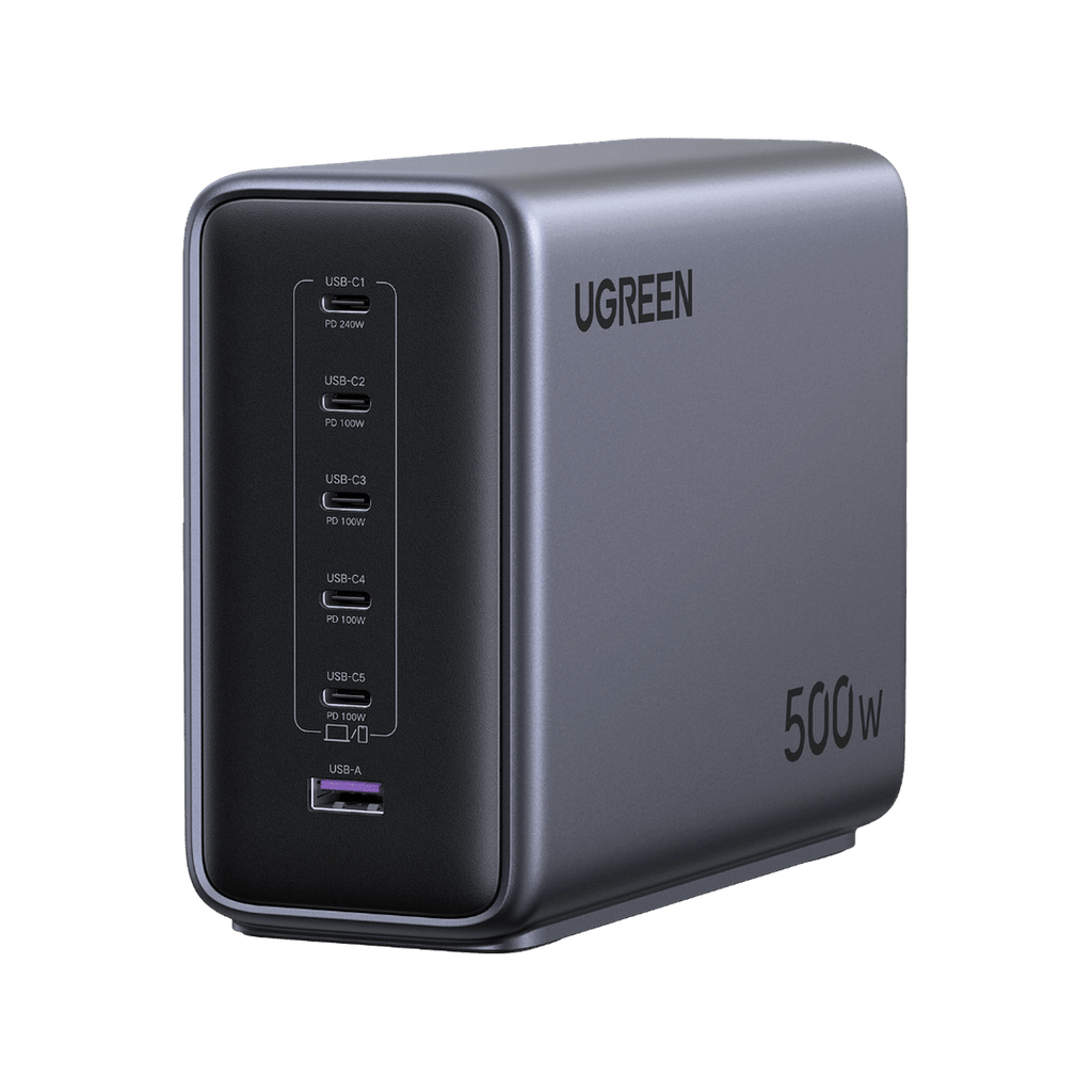 UGREEN Nexode Schnell-Ladegerät (500W, 6-Port, GaN) - Ladegerät