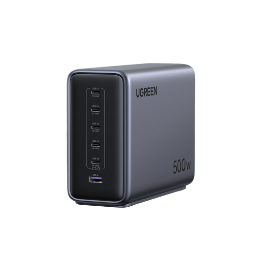 UGREEN Nexode Schnell-Ladegerät (500W,  6-Port, GaN)