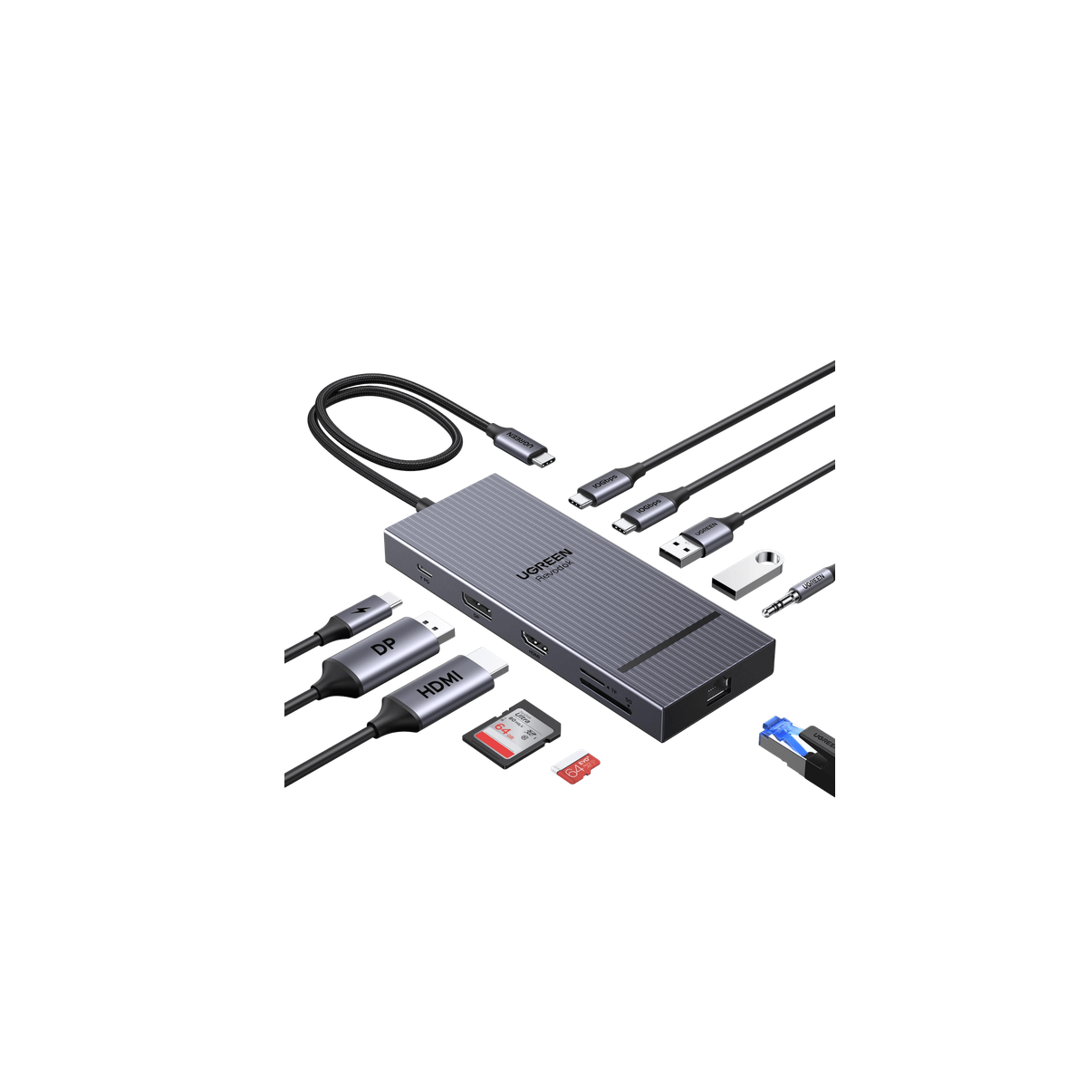 UGREEN Revodok Pro Dockingstation (11-in-1, 10Gbps, 100W)