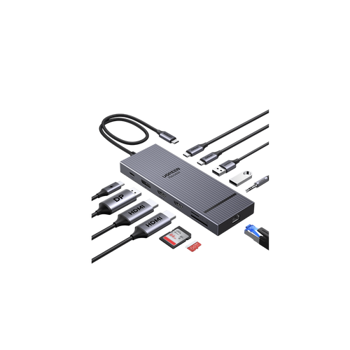 UGREEN Revodok Pro Dockingstation (12-in-1, Triple Display 4K@60Hz, 100W)