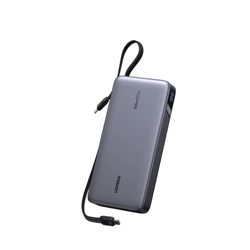 UGREEN Nexode Powerbank (25000mAh, 165W, 2 integrierte USB-C Kabel)