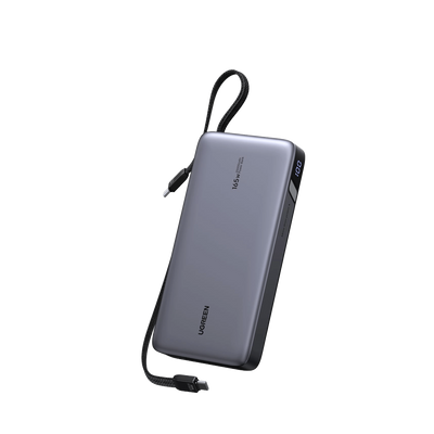 UGREEN Nexode Powerbank (25000mAh, 165W, 2 integrierte USB-C Kabel)