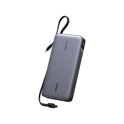 UGREEN Nexode Powerbank (25000mAh, 165W, 2 integrierte USB-C Kabel)