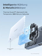 Die UGREEN MagFlow Powerbank verfügt über die Thermal Guard™-Sicherheitsfunktion, die die Temperatur 200-mal pro Sekunde überwacht – MagSafe-kompatibel.