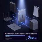UGREEN 2.5G LAN Switch mit 8X 2.5G Ports, Plug & Play (8-Ports)